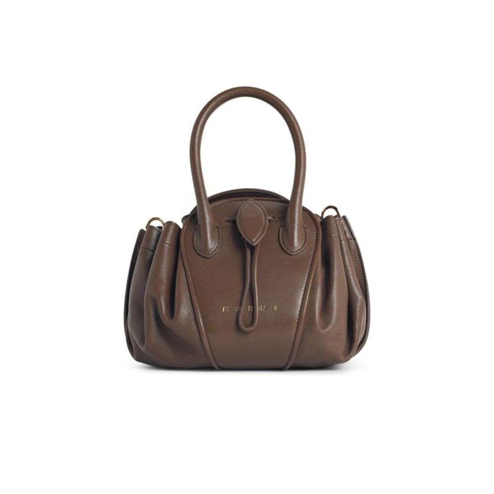 Marni Small 'Tulipea' Brown Leather Bag Women - Picture 1 of 3